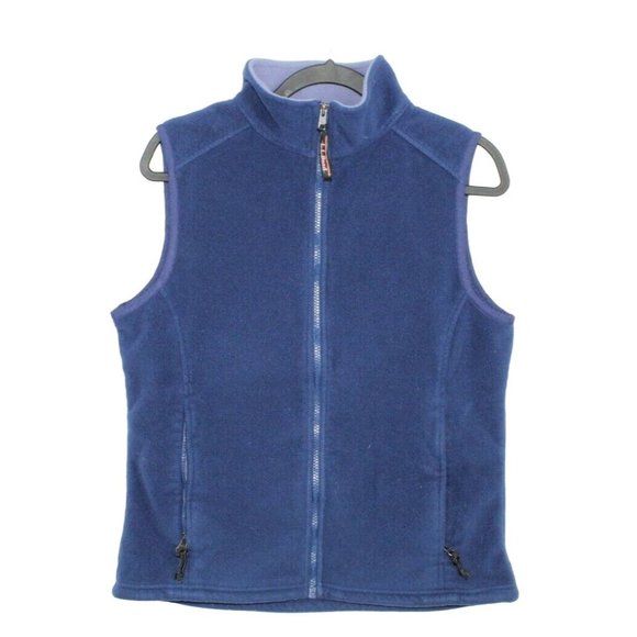 L.L. Bean Jackets & Blazers - LL Bean Blue 100% Polyester Fleece Zip Up Vest Size M
